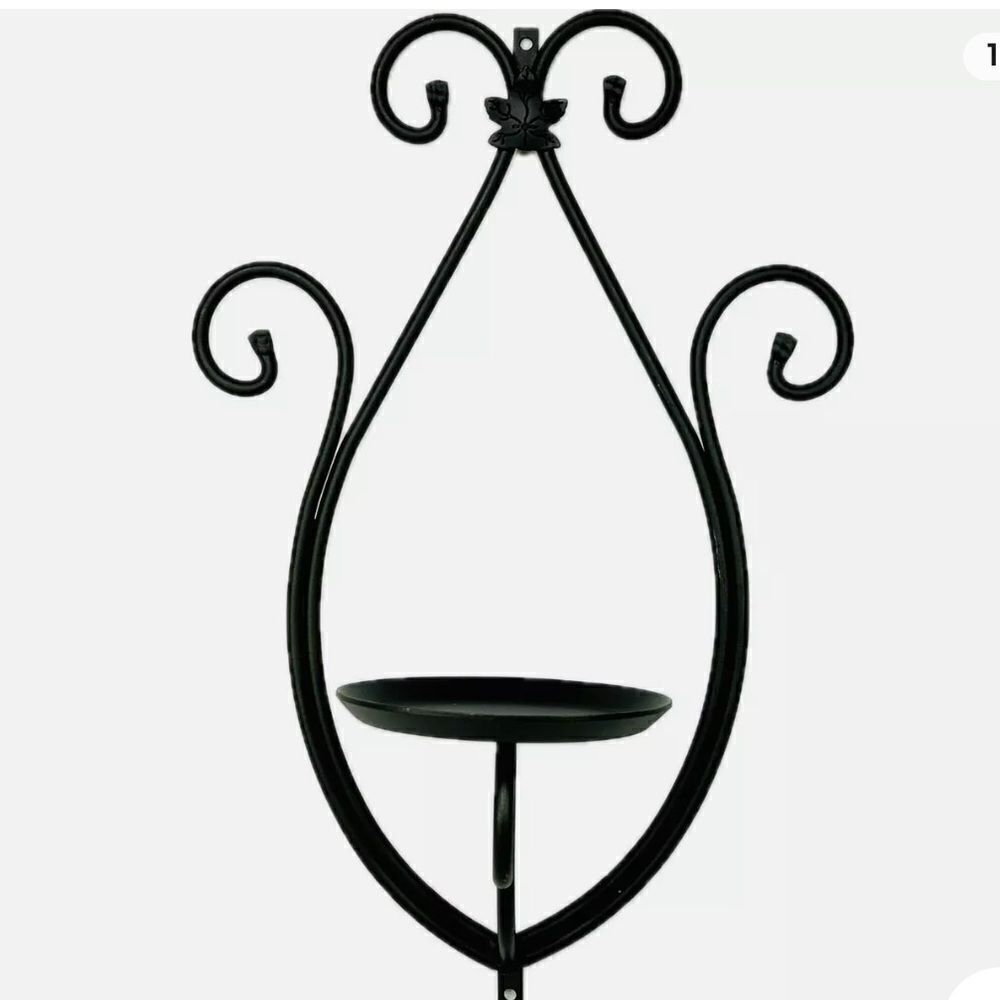 Longaberger Foundry Wall Sconce Wrought Iron Candle Holder!